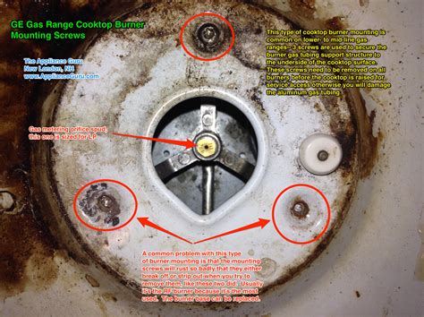 gas stove screw removal